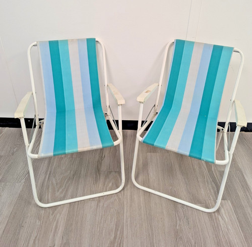 Vintage folding deck chair - vintage,