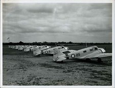 AIRSPEED OXFORD LINE UP VINTAGE ORIGINAL PRESS PHOTO RAF ROYAL AIR FORCE 1