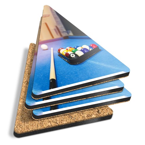 Triangle coasters blue - 4x,