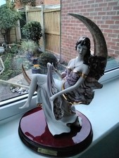 Vittorio Sabadin Capodimonte Lady On The Moon Figurine 13"No damage COLLECT ONLY