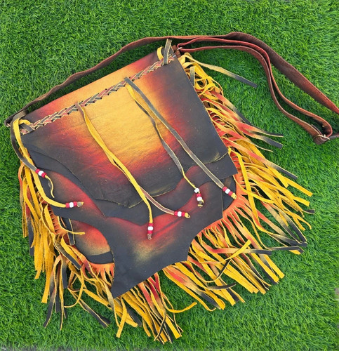 Leather fringe bag - fringe,