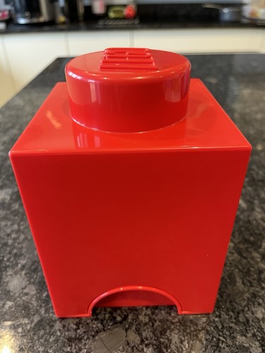 Lego red single stud - red, storage