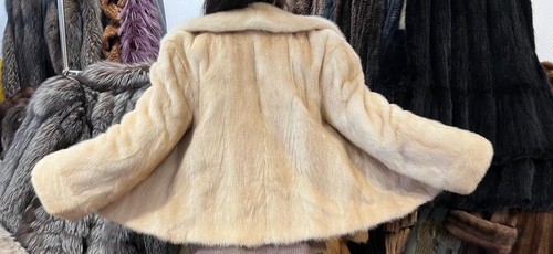 Mink jacket cream - mink, evening