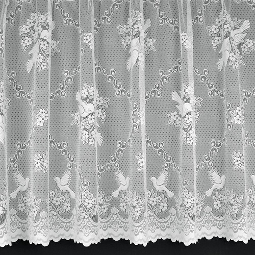 Love birds lace net - birds, curtain