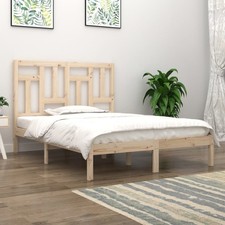 Brown Solid Pine Bed Frame 4FT