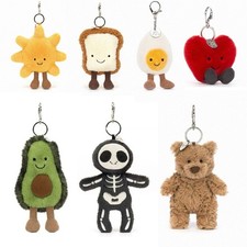 New Jellycat Bag Charm Key Ring - Cute Soft Plush Key Ring Various collections