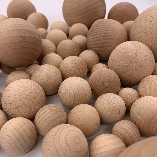 Wooden balls natural craft - wooden,