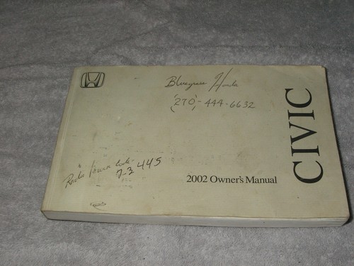 2002 honda civic owners - 2002,