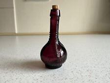 Glass Ball and Claw Bitters Small, Miniature Bottle with Cork, Purple, Amethyst