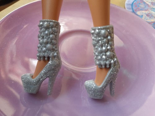 Sparkly silver high heeled - high,