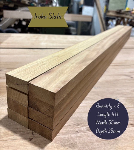 Planed iroko hardwood - planed,