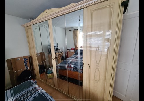 Door beige mirrored triple - beige,