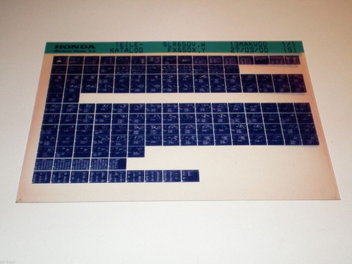 Microfiche spare parts catalog - parts,
