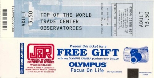 World trade center ticket top - world,
