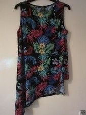 George Asda Ladies Top Size 10 Vest/Summer/Holiday/Colourful/Blue/Yellow