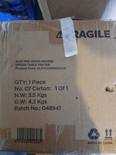 Charles Bentley 1200W Electric Outdoor Tower Heater for Patio or Garden