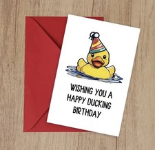 Rude ducking birthday card him - birthday,