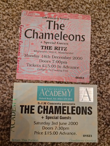 The chameleons concert tickets - chameleons,