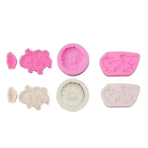 Patterned dragon silicone mold - patterned,