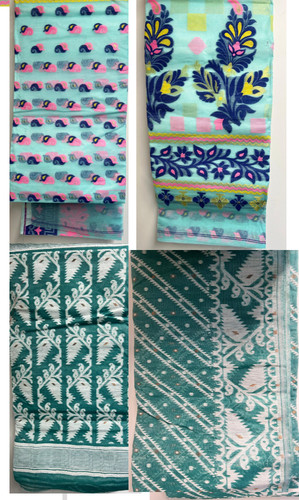 Elegant handwoven jamdani - "elegant,