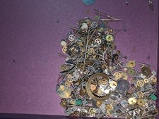 Antique Brass Clock Cogs Rods & Spare Parts Job Lot Various Sizes Clockmakers