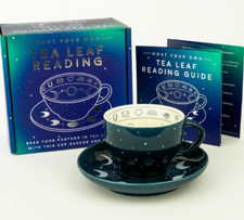 GR Fortune Telling Ceramic Teacup & Saucer Tea Leaf Future Knowledge Reading Box