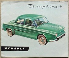 RENAULT DAUPHINE Car Sales Brochure 1956 #VT 643 5602 EA