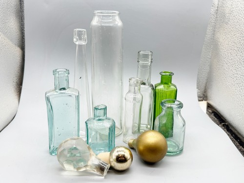 Job lot vintage glass bottles - job,