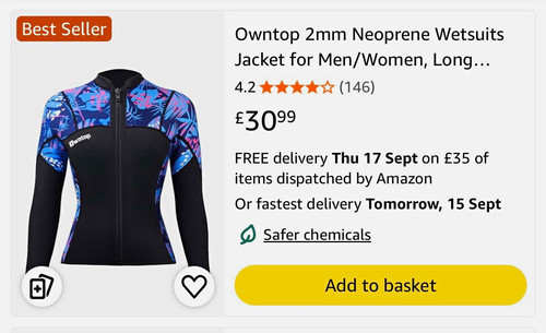 Owntop 2mm neoprene - 2mm, wetsuit
