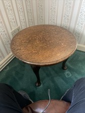 Antique oak round coffee table