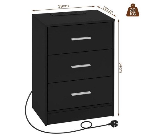 Bedside table drawers - bedside,