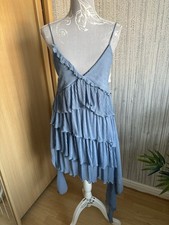 ZARA BNWOT Ladies Size Medium Light Blue Dress Approx 10 12