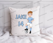 Football Any name and number personalise cushion cover. Gift for boy, Football