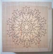 Rubber Ink Stamp,Floral Design