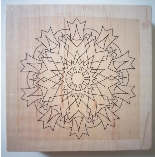 Rubber ink stamp floral - ink, stamp,floral