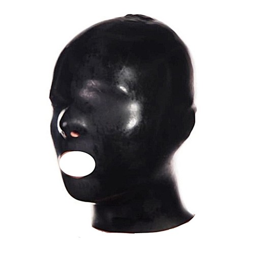 Black latex rubber - rubber, hood