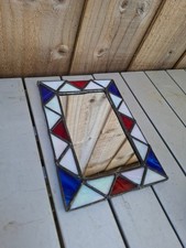 vintage stained glass mirror