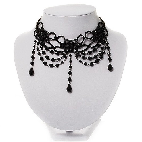 Gothic burlesque black bead - black,