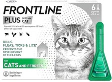 FRONTLINE Flea and Tick Treatment For Cats 6 Pipettes