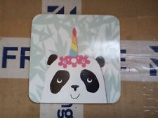 Panda Unicorn Animal Coasters Square Cork Laminated Table Cup Dining Mat