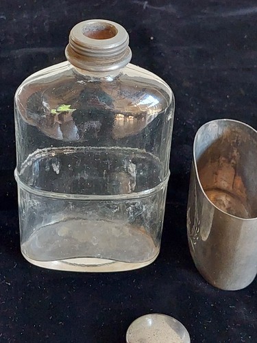 Vintage glass silver plated - glass, &