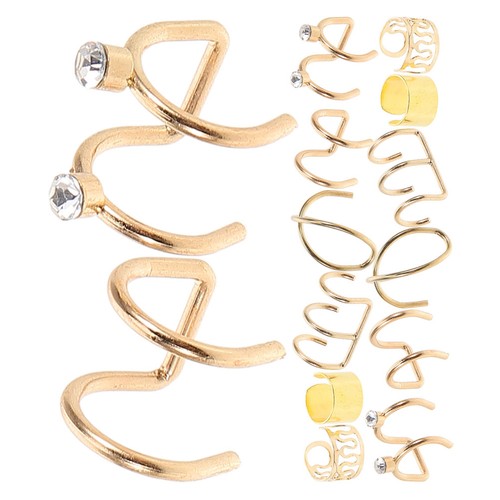 Golden zinc alloy ear clip - zinc,