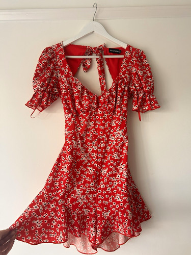 Prettylittlething red floral - prettylittlething,