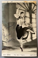 Julia Farron, Dancer, Ballet, SIGNED postcard, circa 1950
