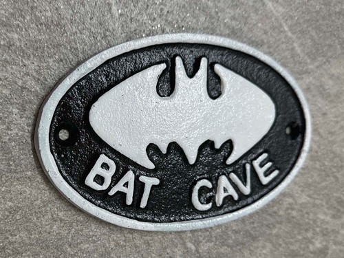 Bat cave cast iron - cave, plaque