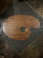 1930 Vintage Mahogany Winsor And Newton Artists Palette Tools Good Condition