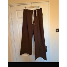 Zara Brown Wide-Leg Drawstring