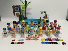 Playmobil 70610 Swimming Pool With Pump Not Complete With Extra Figures Hats