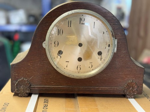 Old mantel clock - old,