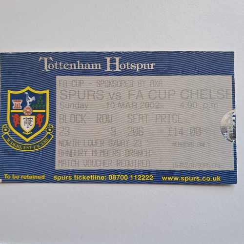 Ticket stub tottenham - ticket, spurs